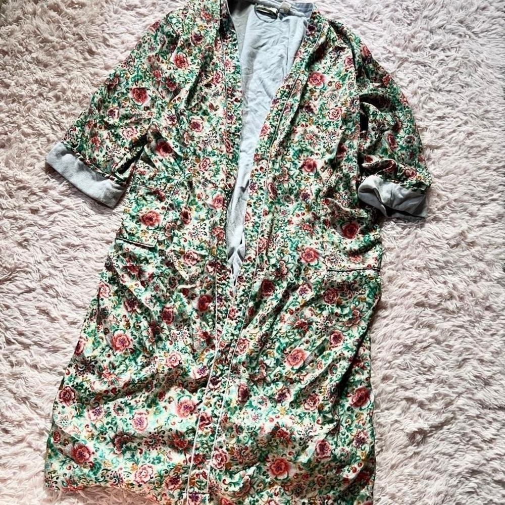 Victoria's Secret Vintage 90s Kimono Robe Floral Sleepwear Womens S Whimsical